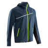 Lauf-Regenjacke Trail Wasserdicht Herren blau/grau