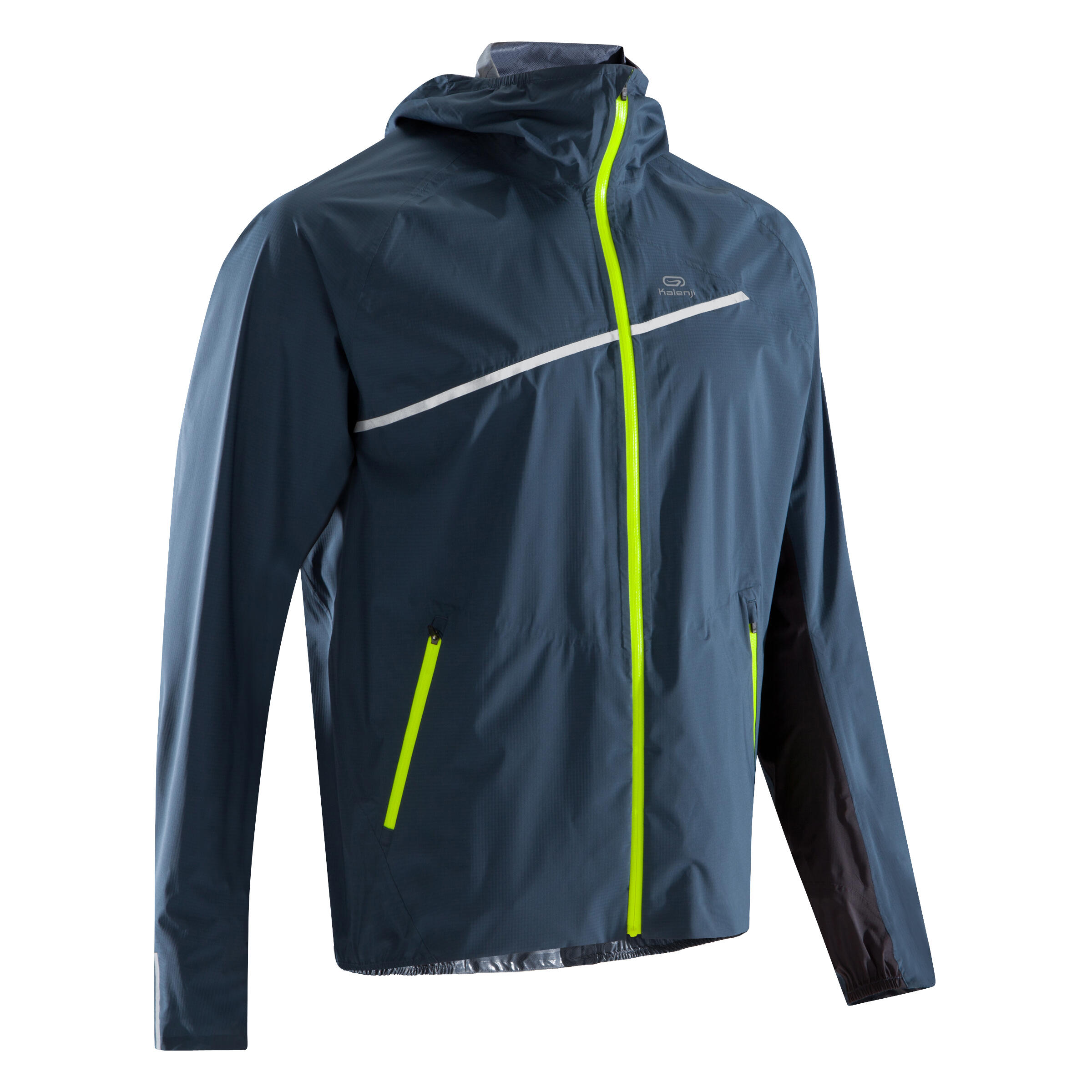 KIPRUN Men's Waterproof Trail Running Jacket - blue/storm grey