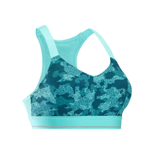 
      Comfort Running Crop Top - Camouflage Turquoise
  