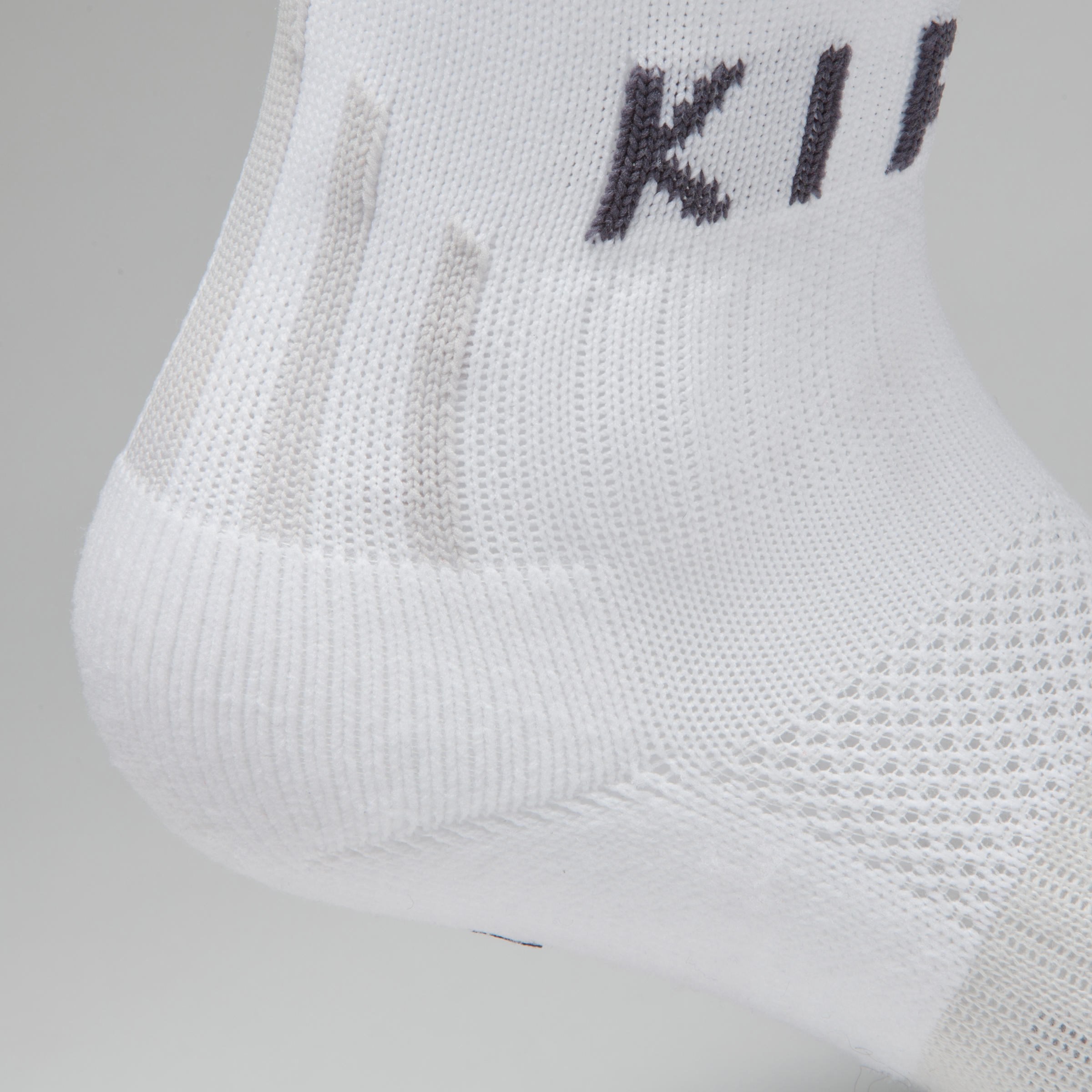 F500 Kids' Football Socks - White/Grey 6/7