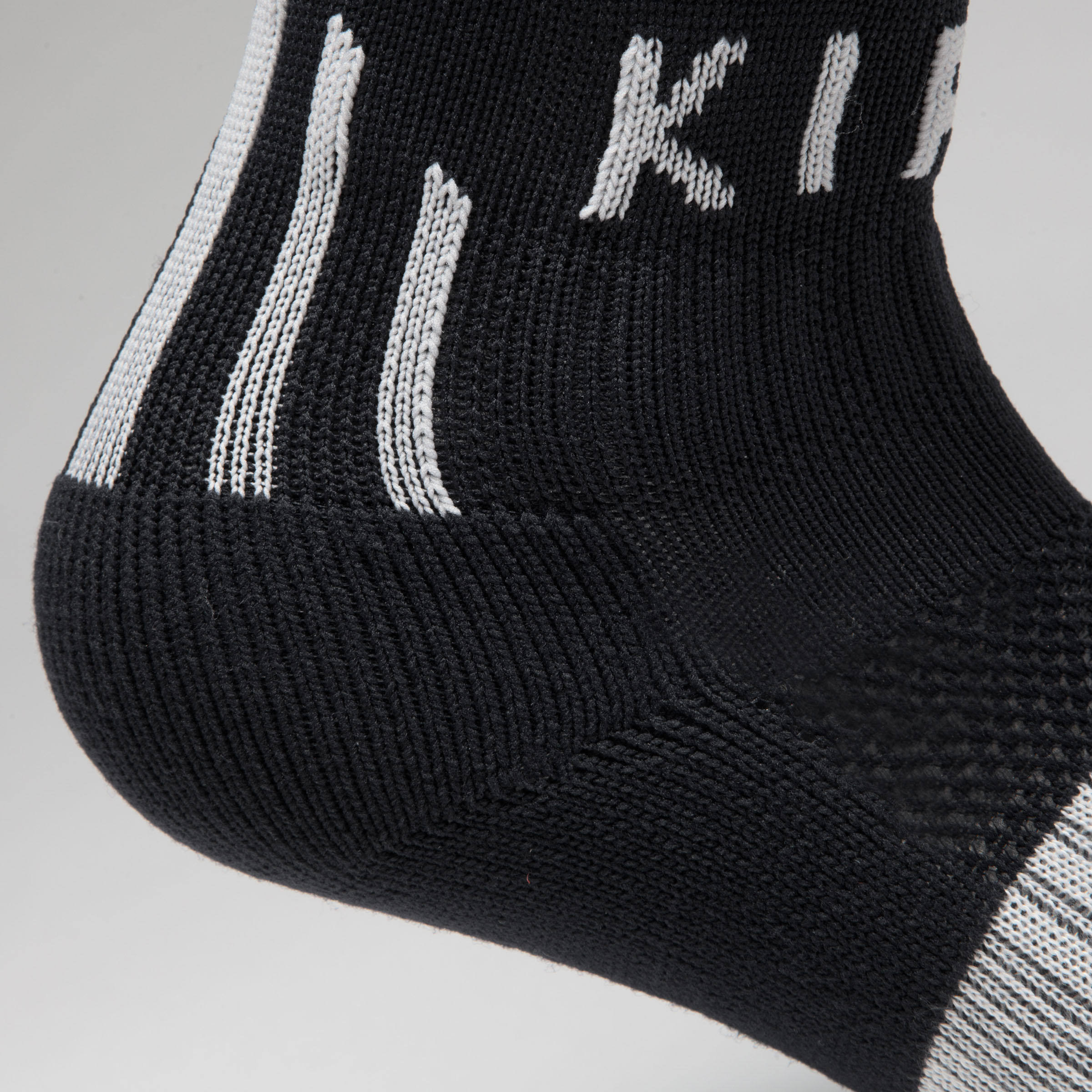 F500 Kids' Football Socks - Black/Grey 6/7