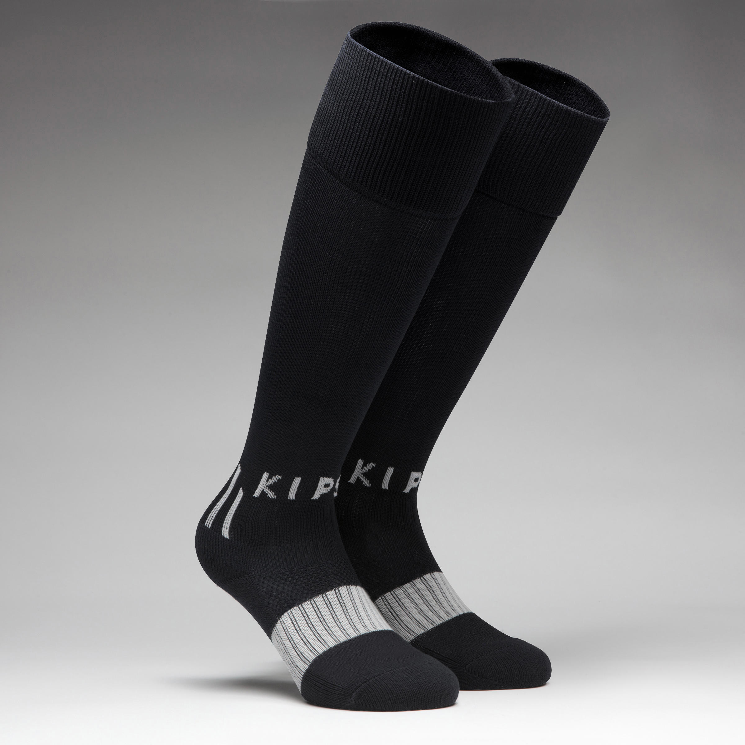 F500 Kids' Football Socks - Black/Grey 2/7