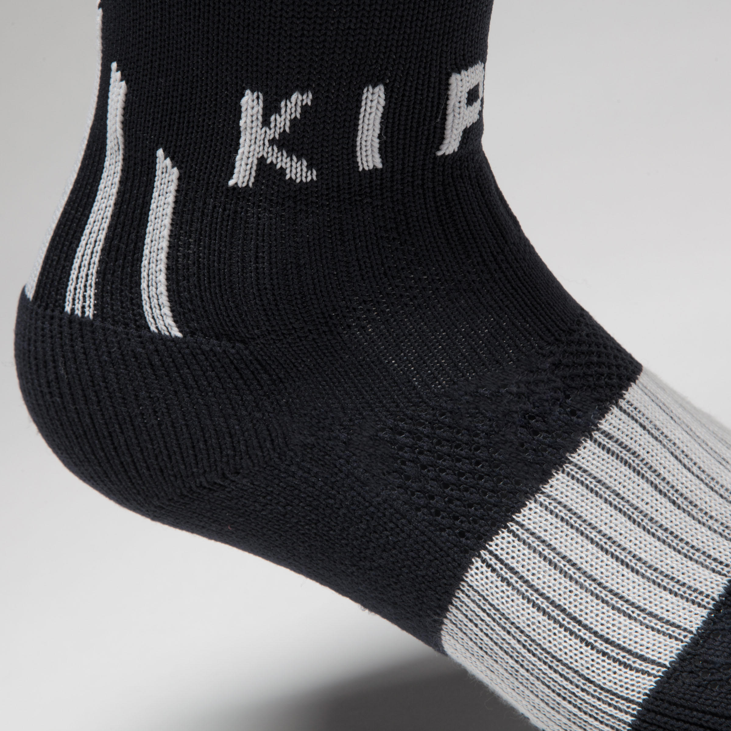 F500 Kids' Football Socks - Black/Grey 5/7
