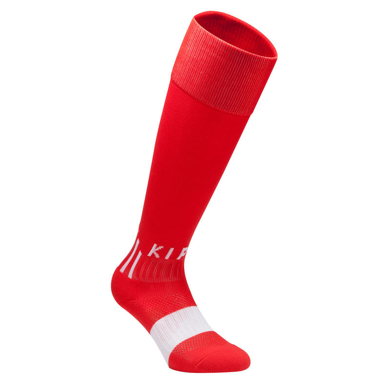 calcetas de fútbol niños F500 rojo calcetas de fútbol niños F500 rojo