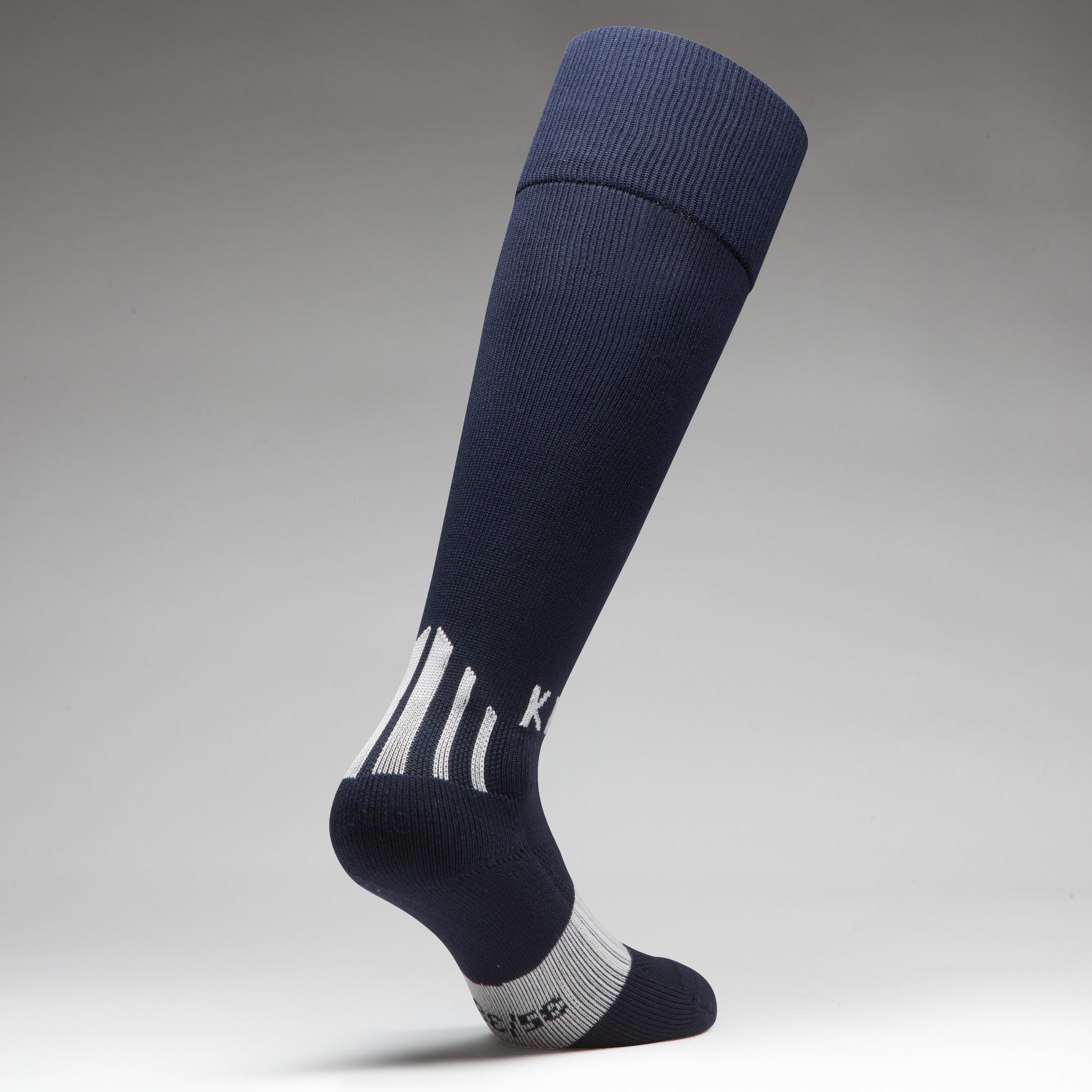 F500 Kids' Football Socks - Navy Blue/Grey 3/7