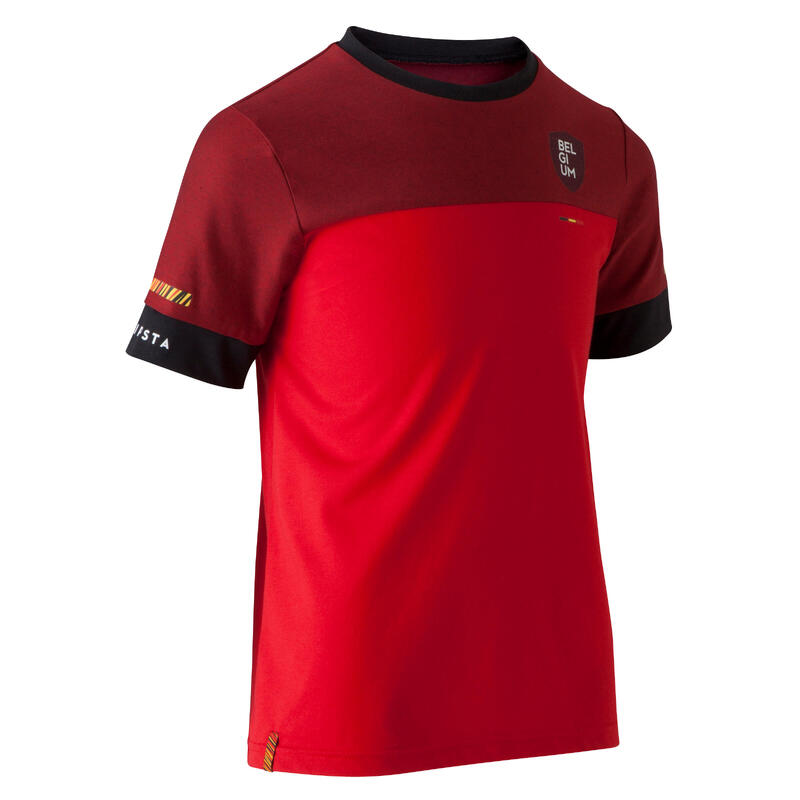 Dětské fotbalové tričko FF100 v barvách Belgie červené