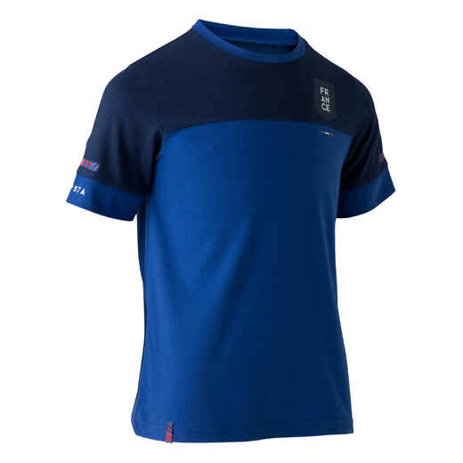 
      FF100 Kids' Football France T-Shirt - Blue
  