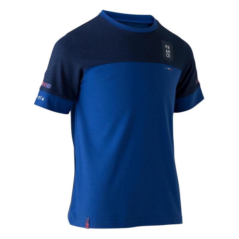 T-shirt de football enfant FF100 France bleu