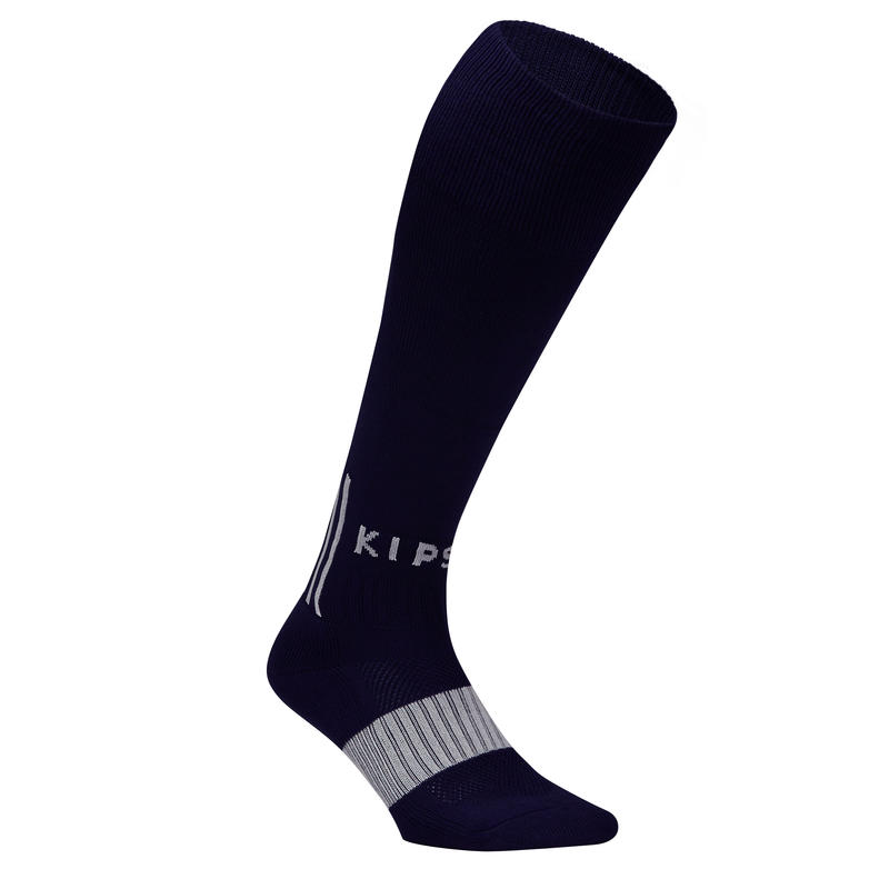 Chaussette de soccer F500 bleue marine et grise Chaussette de soccer F500 bleue marine et grise