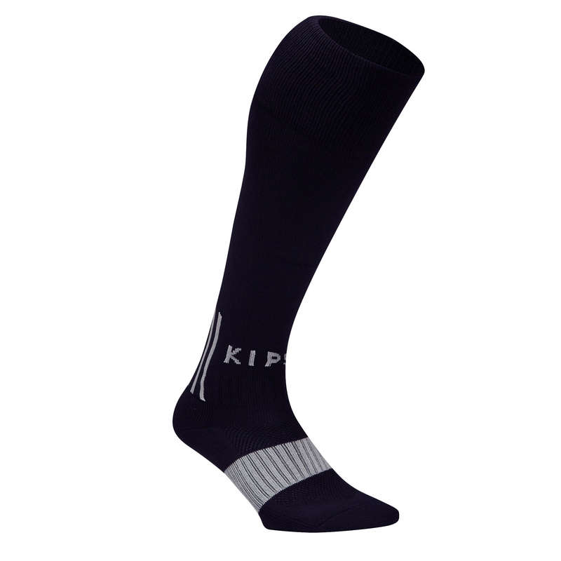 Jambiere Fotbal F500 Negru/ Gri Adulţi KIPSTA Decathlon.ro