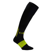 Adult Football Socks F500 - Black/Neon Yellow