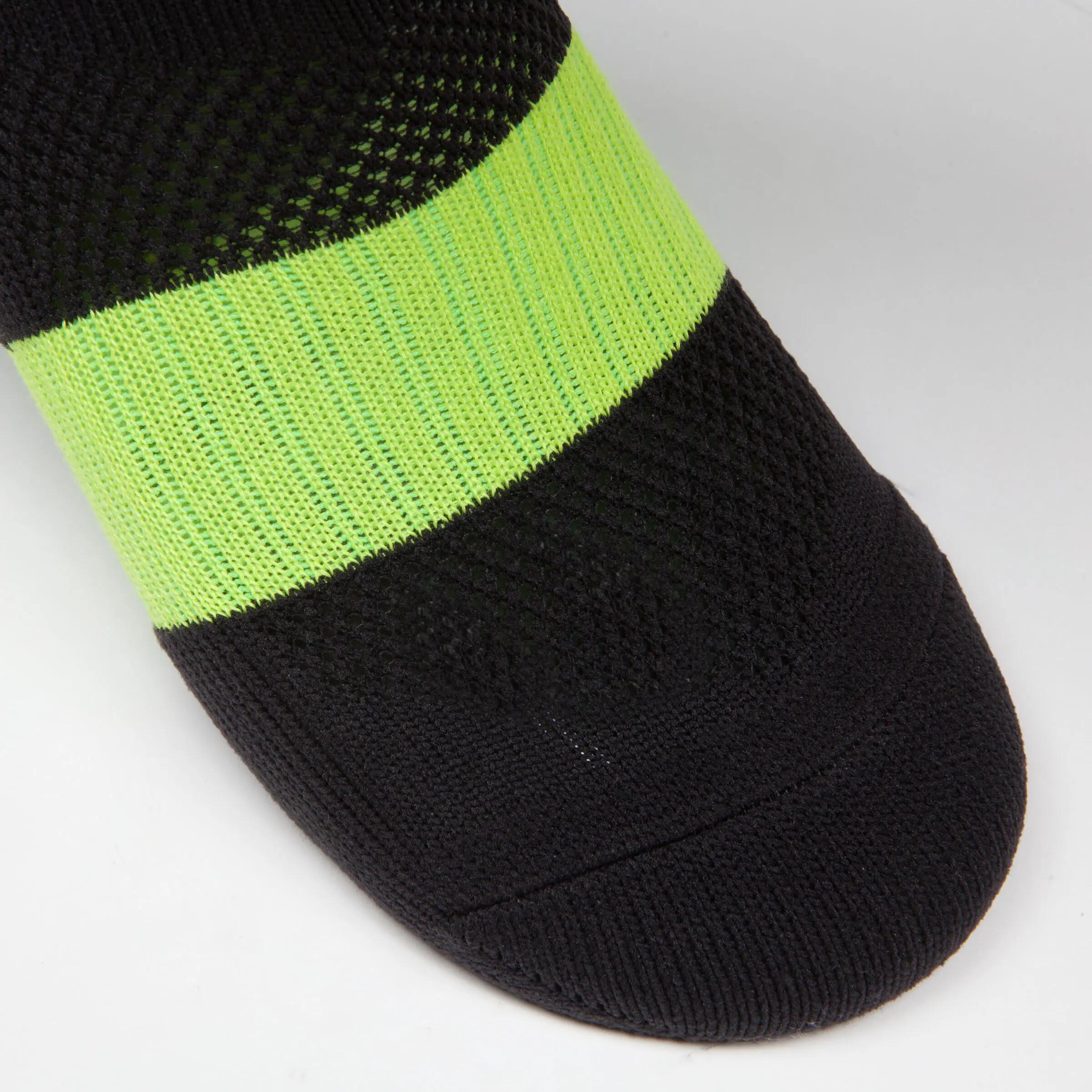 F500 Kids' Football Socks - Black/Neon Yellow 7/7