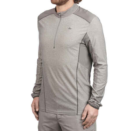 Men's Hiking Synthetic Long-Sleeved T-Shirt  MH550