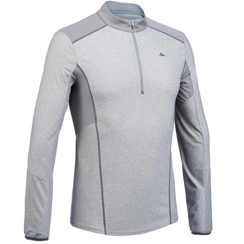T-shirt de randonnée manches longues en synthétique - Homme - MH550