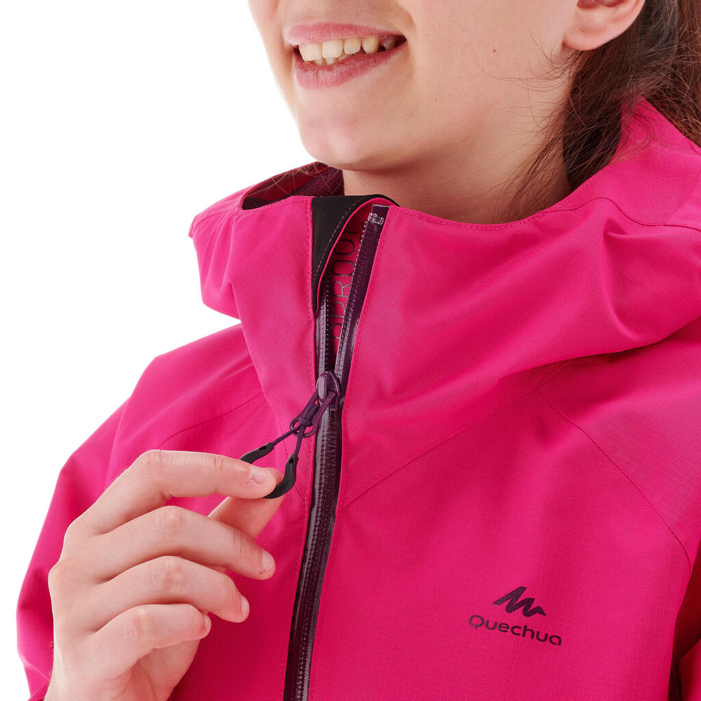 Wanderjacke Kinder wasserdicht - MH550 schwarz