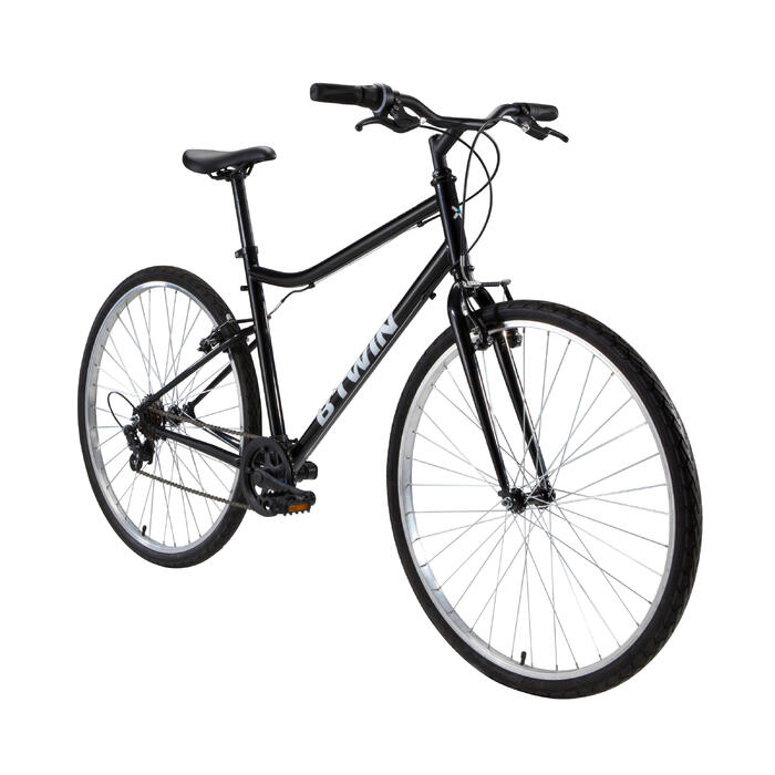 fahrrad standpumpe 100 schwarz b'twin
