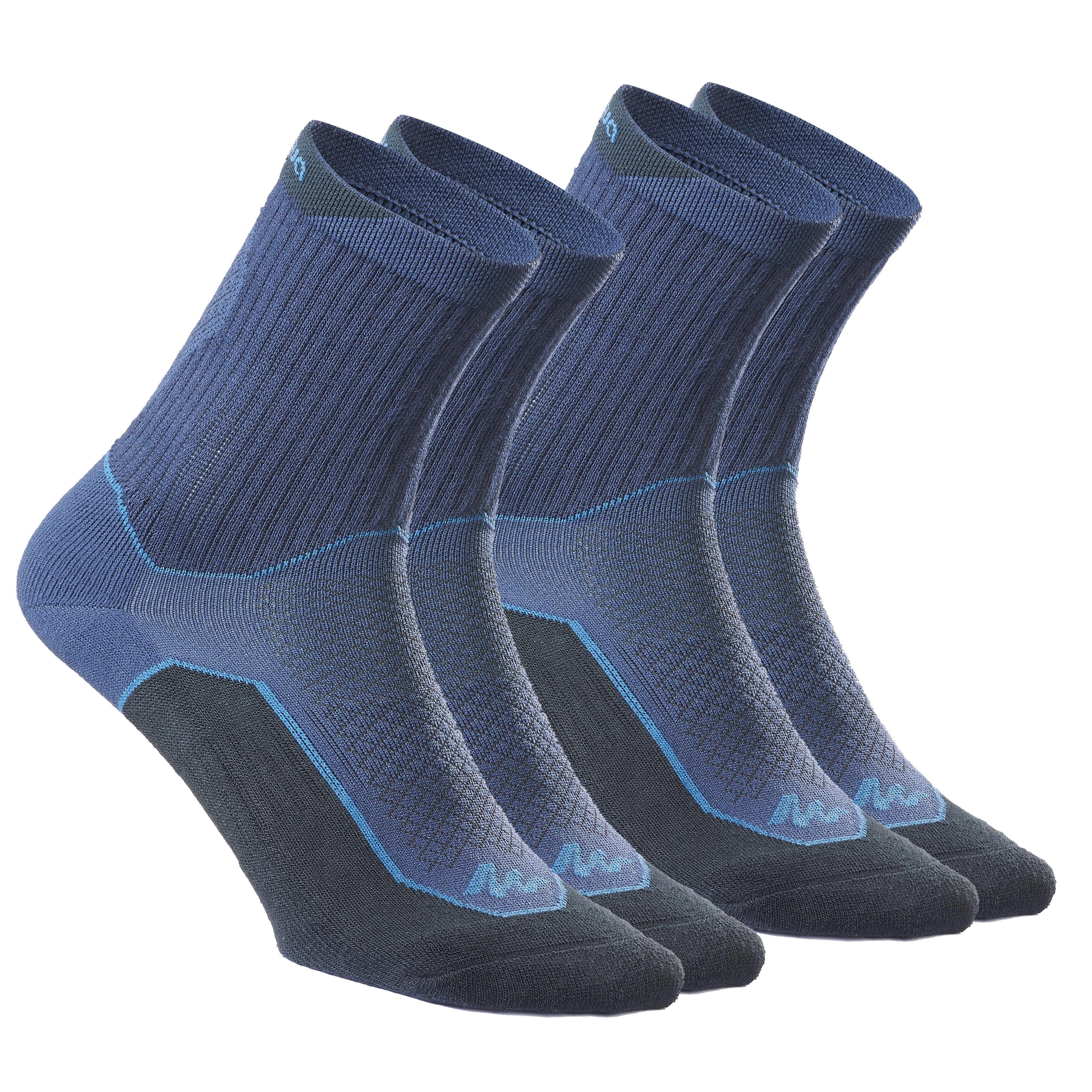 Calcetines Altos de Trekking y Montaña Quechua NH500 2 Pares QUECHUA |  Decathlon