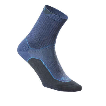 Country walking socks - NH500 High - X2 pairs - Navy
