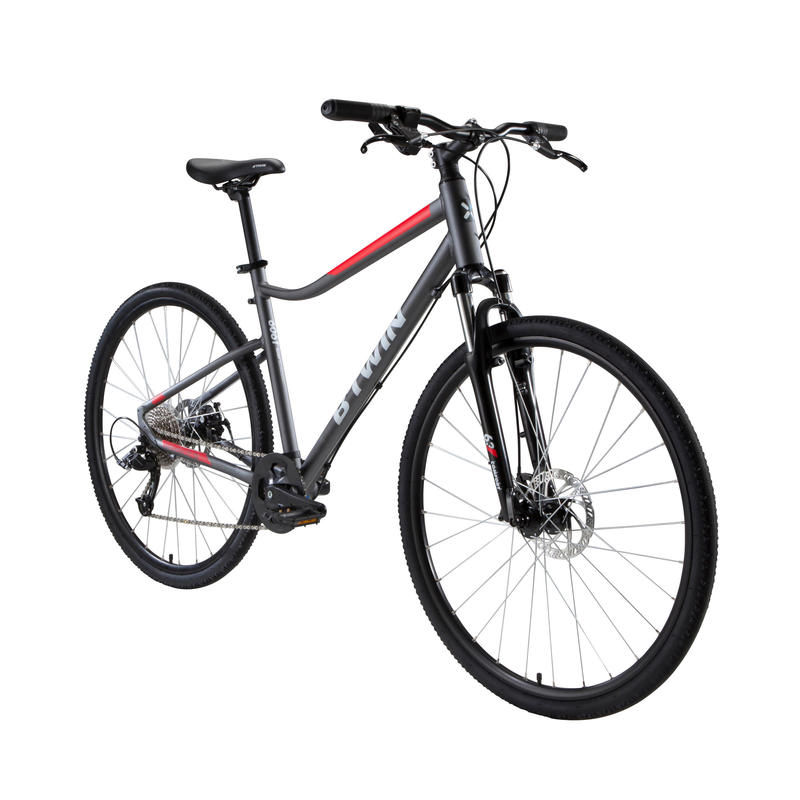 VÉLO TOUT CHEMIN RIVERSIDE GRIS ROUGE C1 VÉLO TOUT CHEMIN RIVERSIDE GRIS ROUGE C1