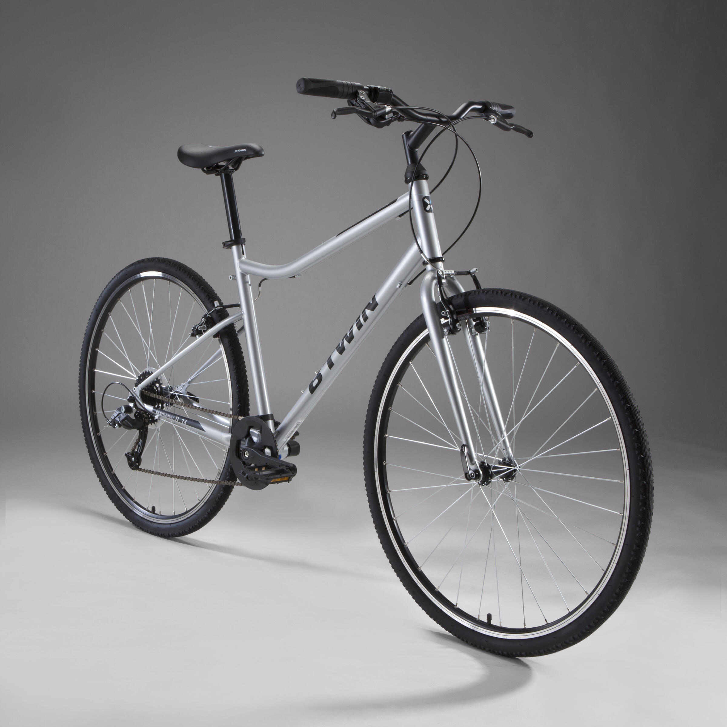Bici trekking RIVERSIDE 120 grigia RIVERSIDE | DECATHLON