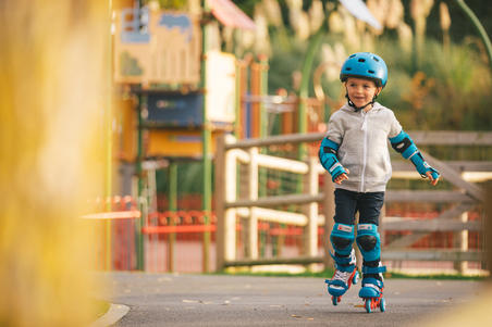 Kids' 2 x 3-Piece Skating Skateboard Scooter Protective Gear Basic - Blue