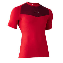 Kids' Short-Sleeved Base Layer Keepdry 100 - Red