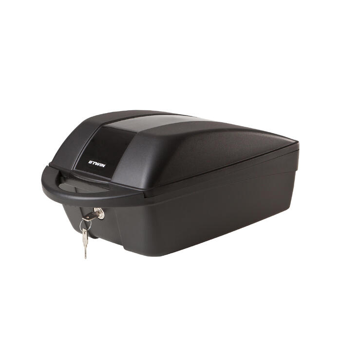 CAJA DE BICICLETA PARA PORTAEQUIPAJES ONE SECOND CLIP B'twin | Decathlon