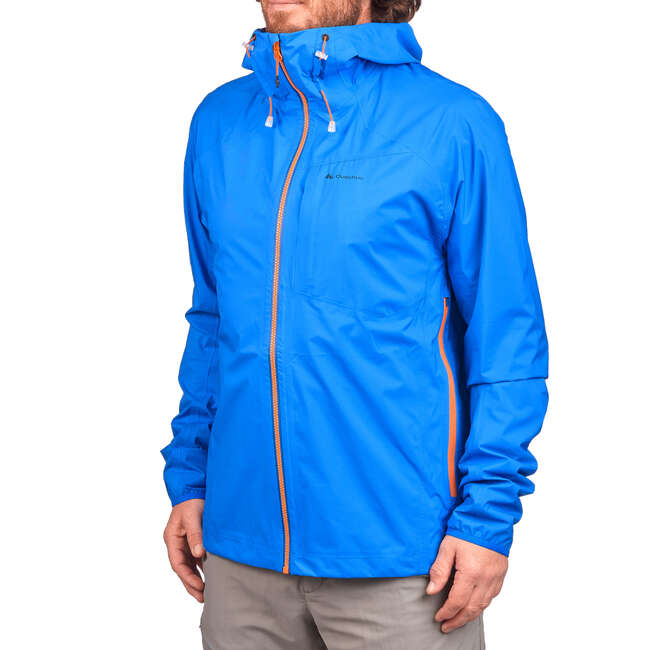 QUECHUA FH500 Men's Waterproof Jacket Blue Decathlon