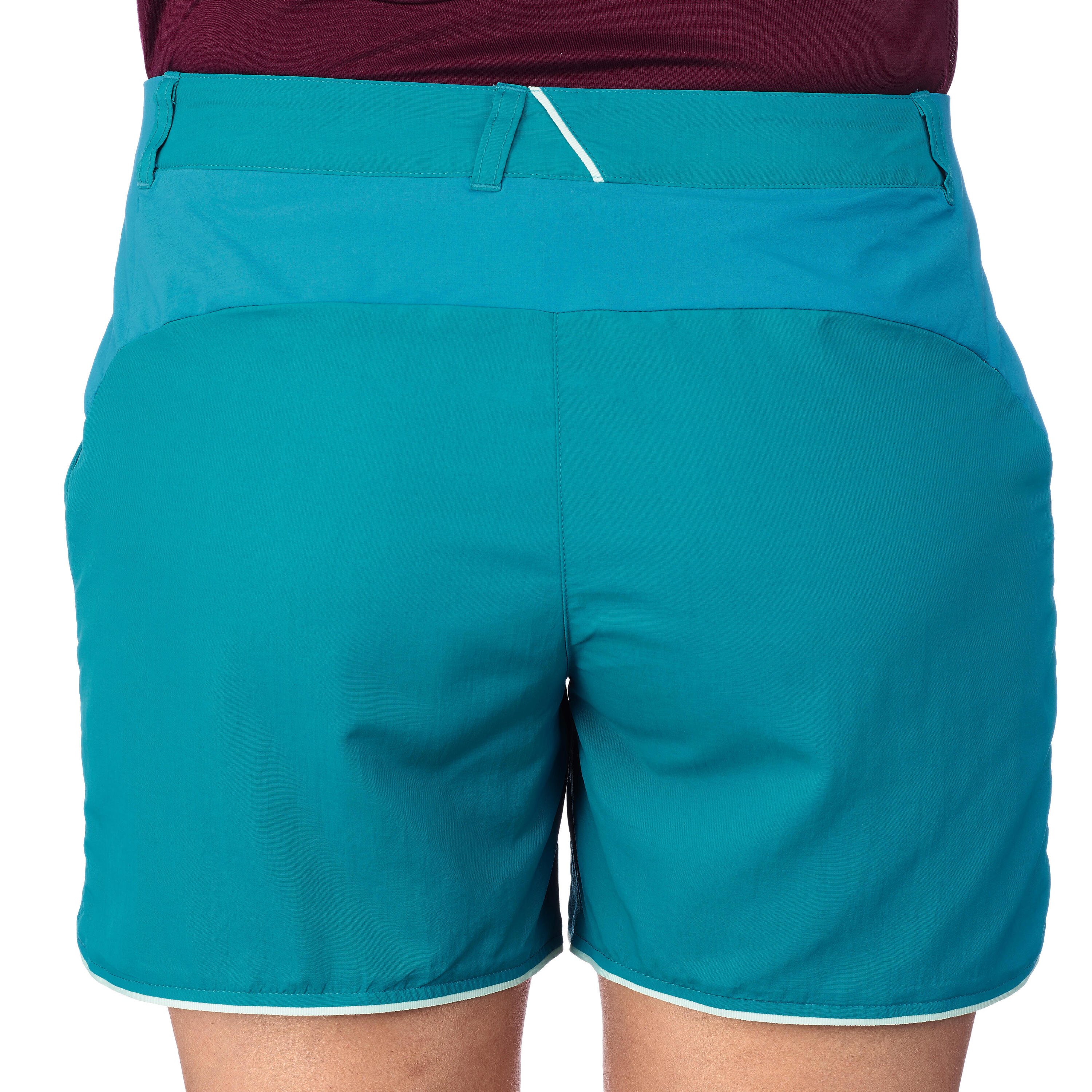 MH100 Women's Mountain Hiking Shorts - Turquoise Blue 4/7