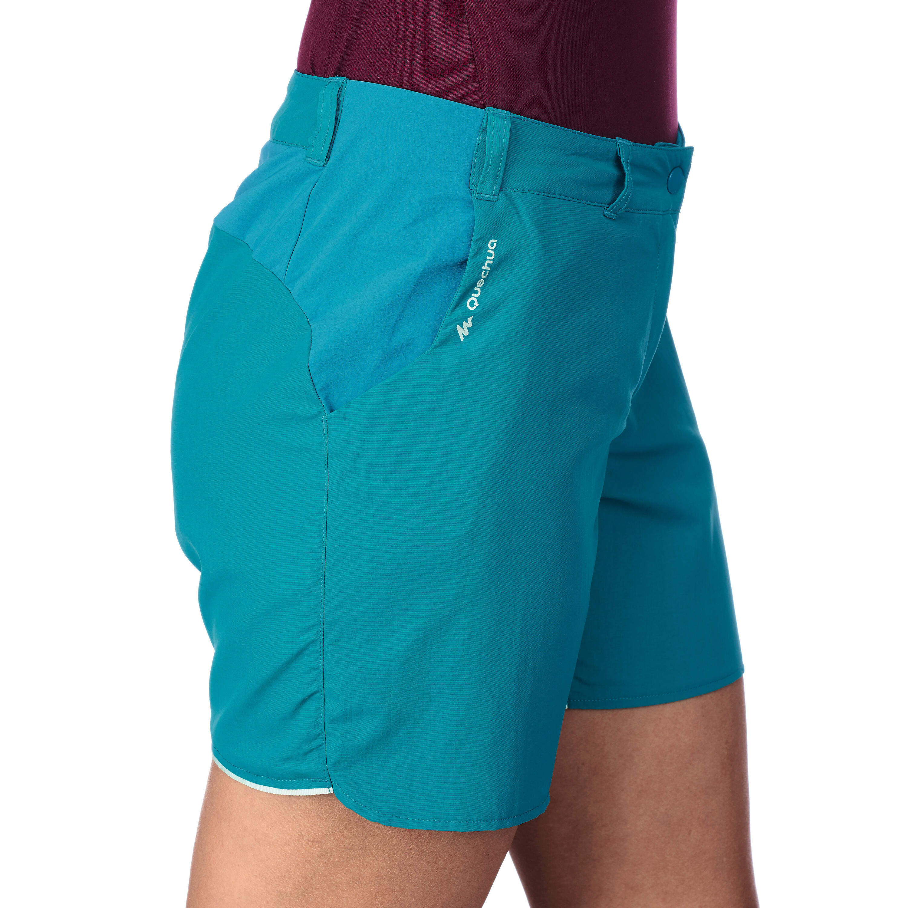 MH100 Women's Mountain Hiking Shorts - Turquoise Blue 3/7