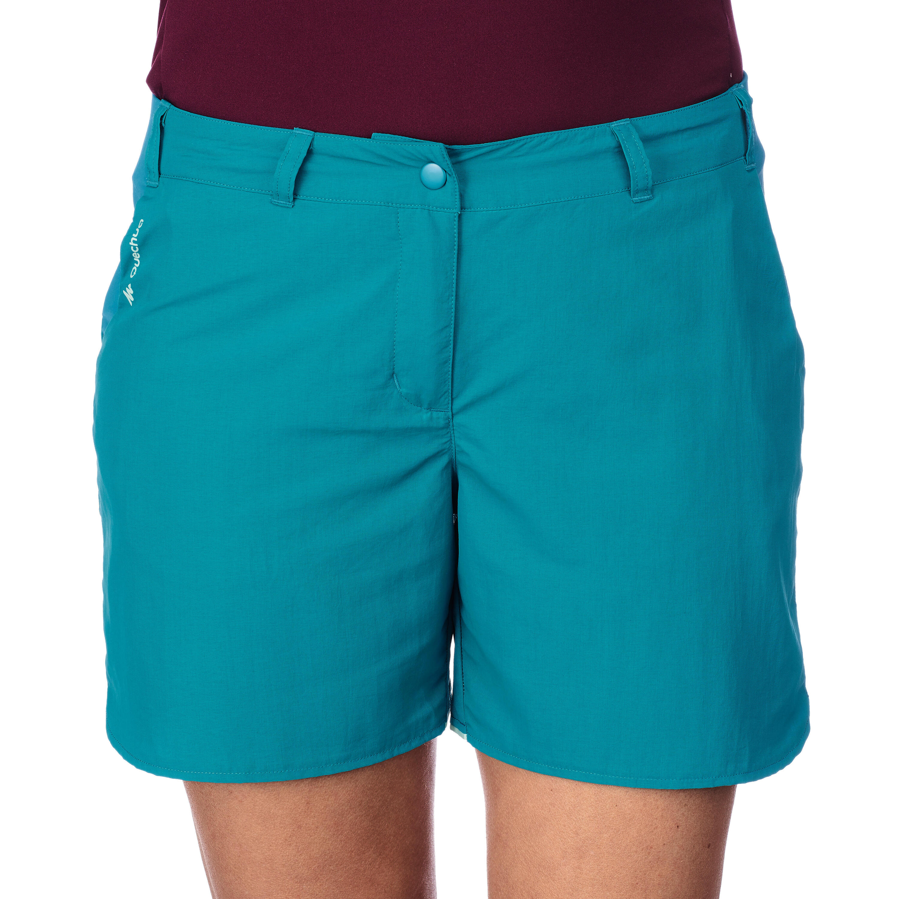 MH100 Women's Mountain Hiking Shorts - Turquoise Blue 2/7
