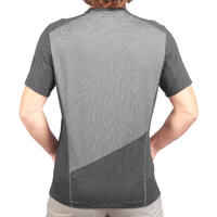 MH500 Men's Short-Sleeved Mountain Hiking T-shirt - Grey