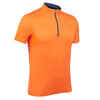 Men's Fast Hiking Short-sleeved T-shirt FH500 Helium - Orange