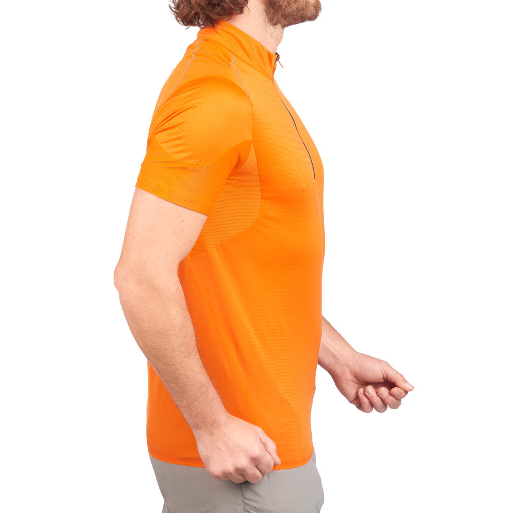 Men's Fast Hiking Short-Sleeved T-Shirt Helium FH500