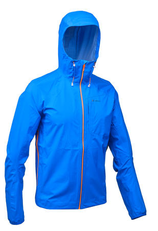 Jaket Hiking Cepat Tahan Air Pria FH500 Helium Rain - Biru