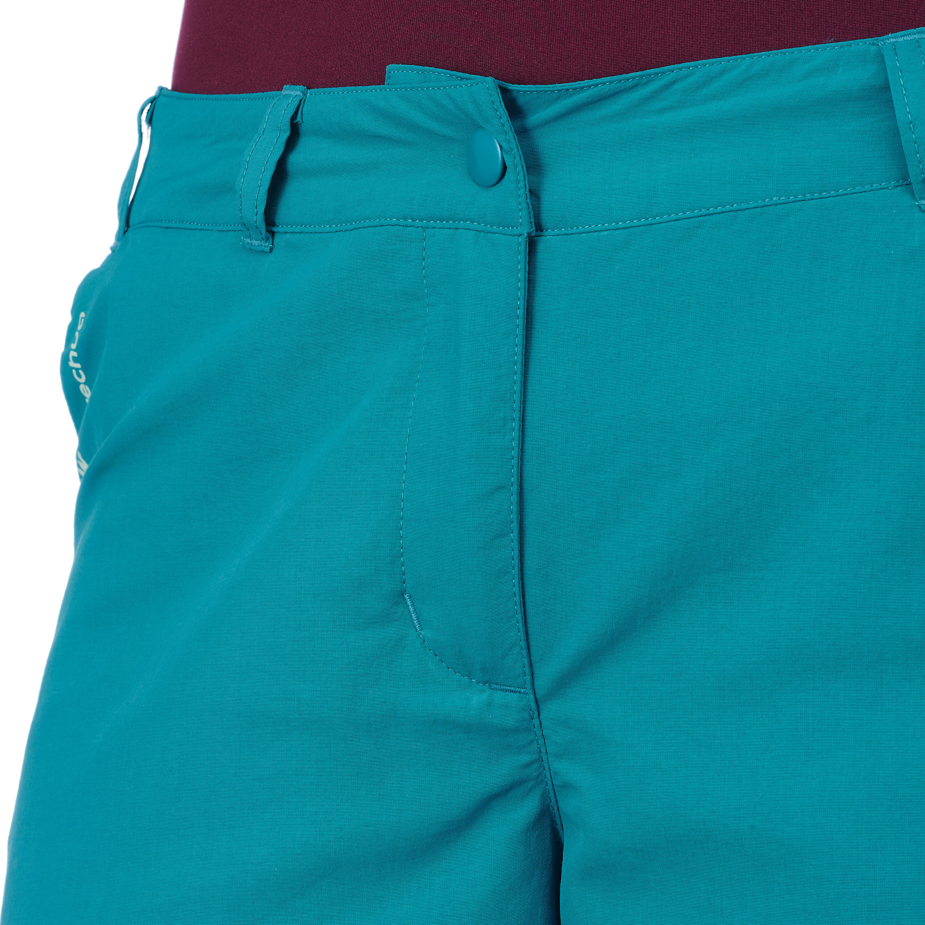 MH100 Women's Mountain Hiking Shorts - Turquoise Blue 6/7