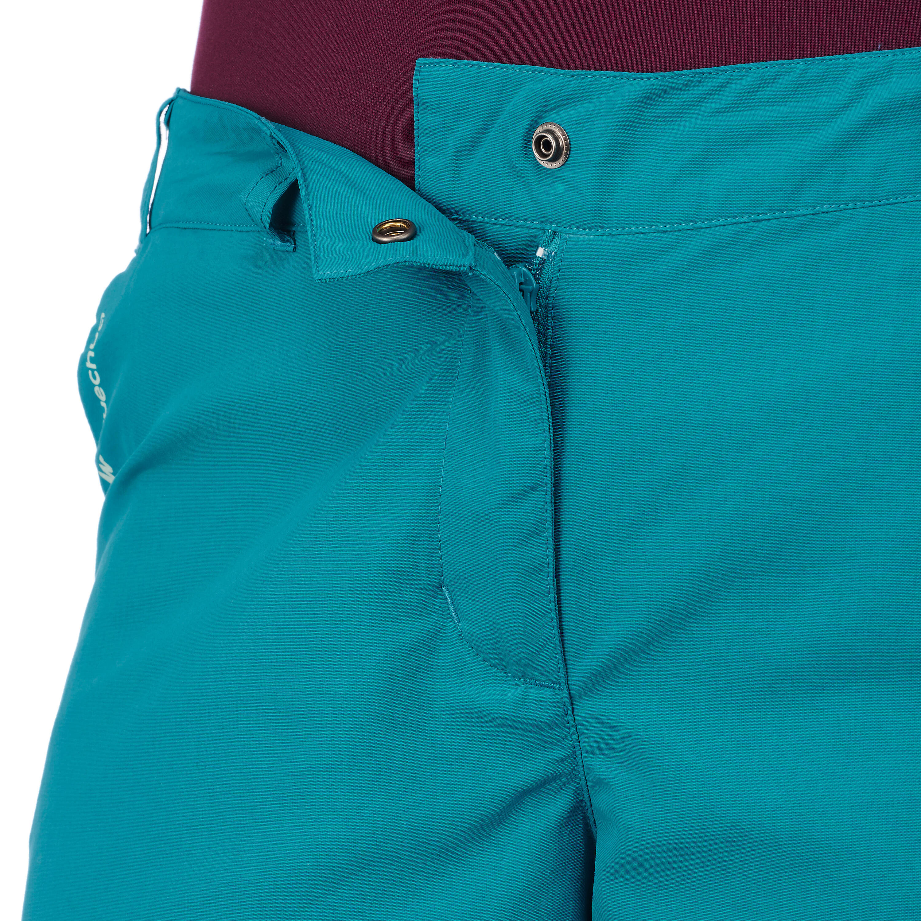 MH100 Women's Mountain Hiking Shorts - Turquoise Blue 5/7