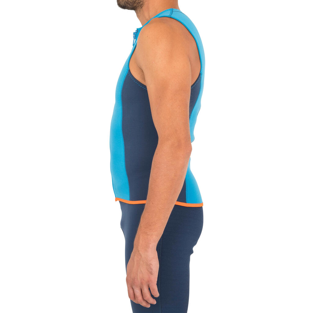 GILET KAYAK ET STAND UP PADDLE 500 HOMME NEOPRENE 2 MM BLEU ELEC