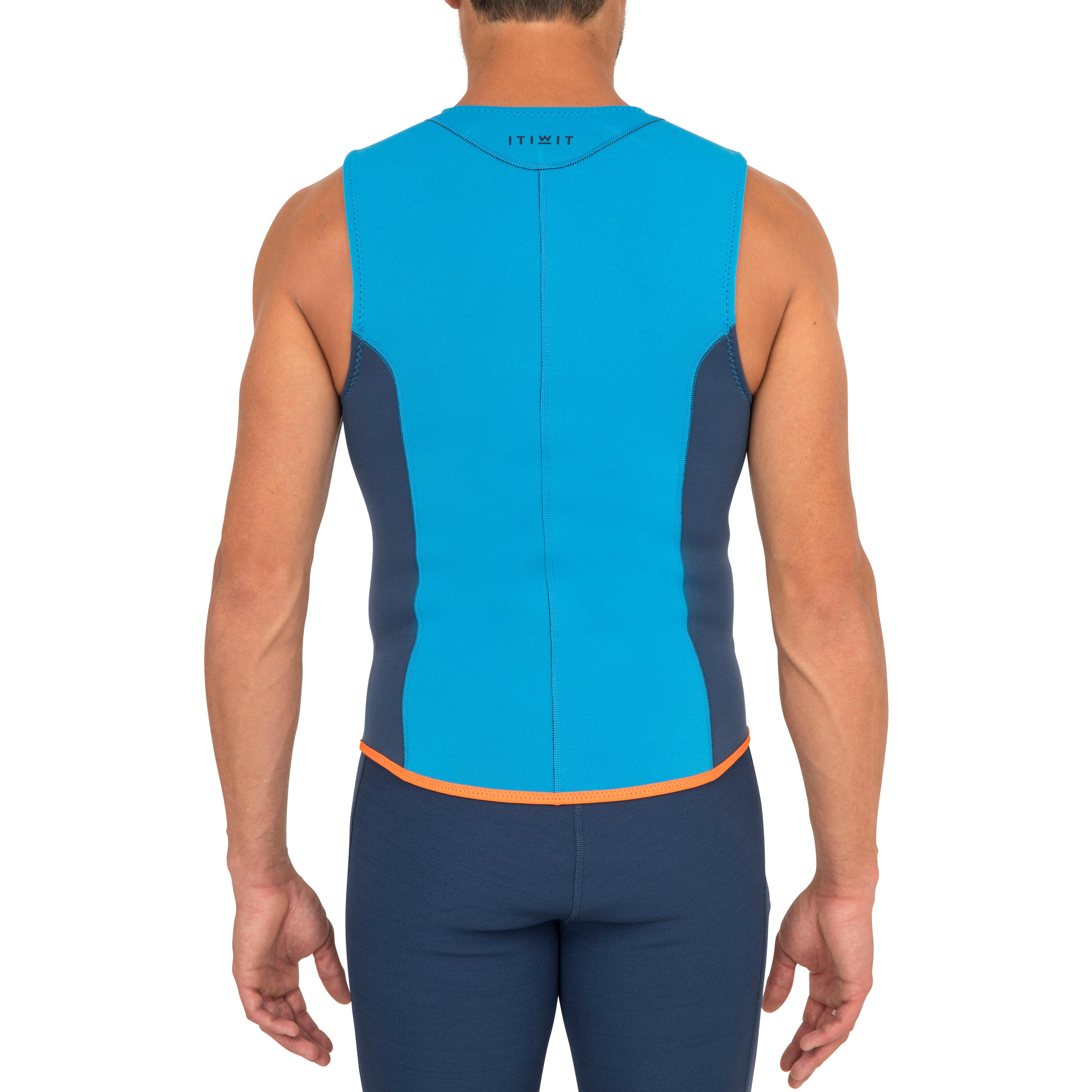 GILET KAYAK ET STAND UP PADDLE 500 HOMME NEOPRENE 2 MM BLEU ELEC 6/7