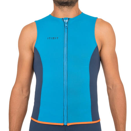 GILET KAYAK ET STAND UP PADDLE 500 HOMME NEOPRENE 2 MM BLEU ELEC