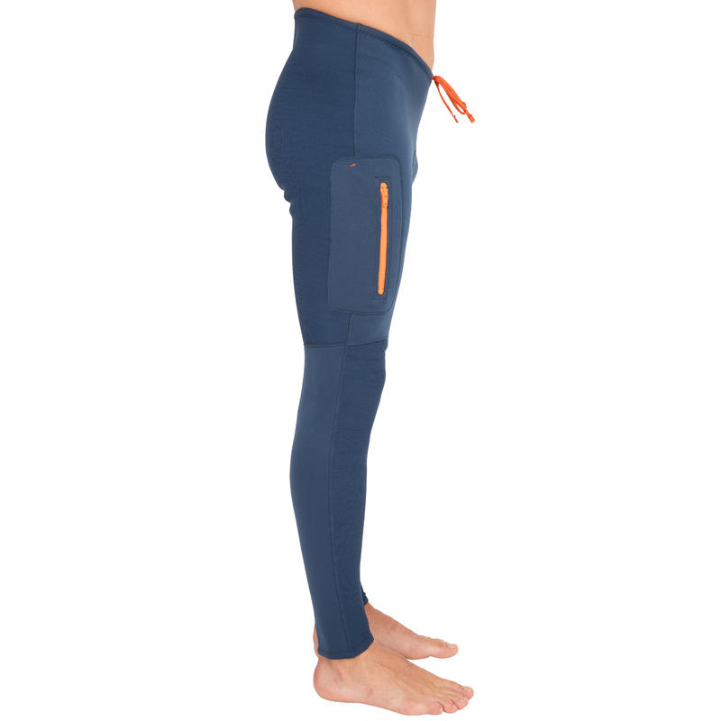 PANTALON CANOE KAYAK ET STAND UP PADDLE 500 HOMME NEOPRENE 2 MM BLEU