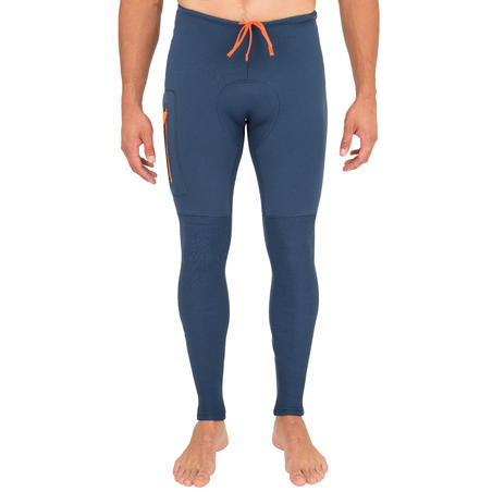 Pantalon néoprène 2mm de Canoë Kayak et Stand up paddle Homme Bleu