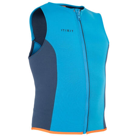 GILET KAYAK ET STAND UP PADDLE 500 HOMME NEOPRENE 2 MM BLEU ELEC