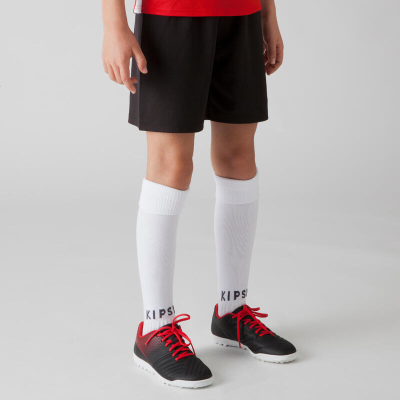Pantalón corto de fútbol Niños Kipsta F100 rojo