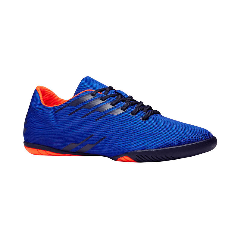 Tenis de fútbol sala adulto CLR 300 azul naranja Tenis de fútbol sala adulto CLR 300 azul naranja