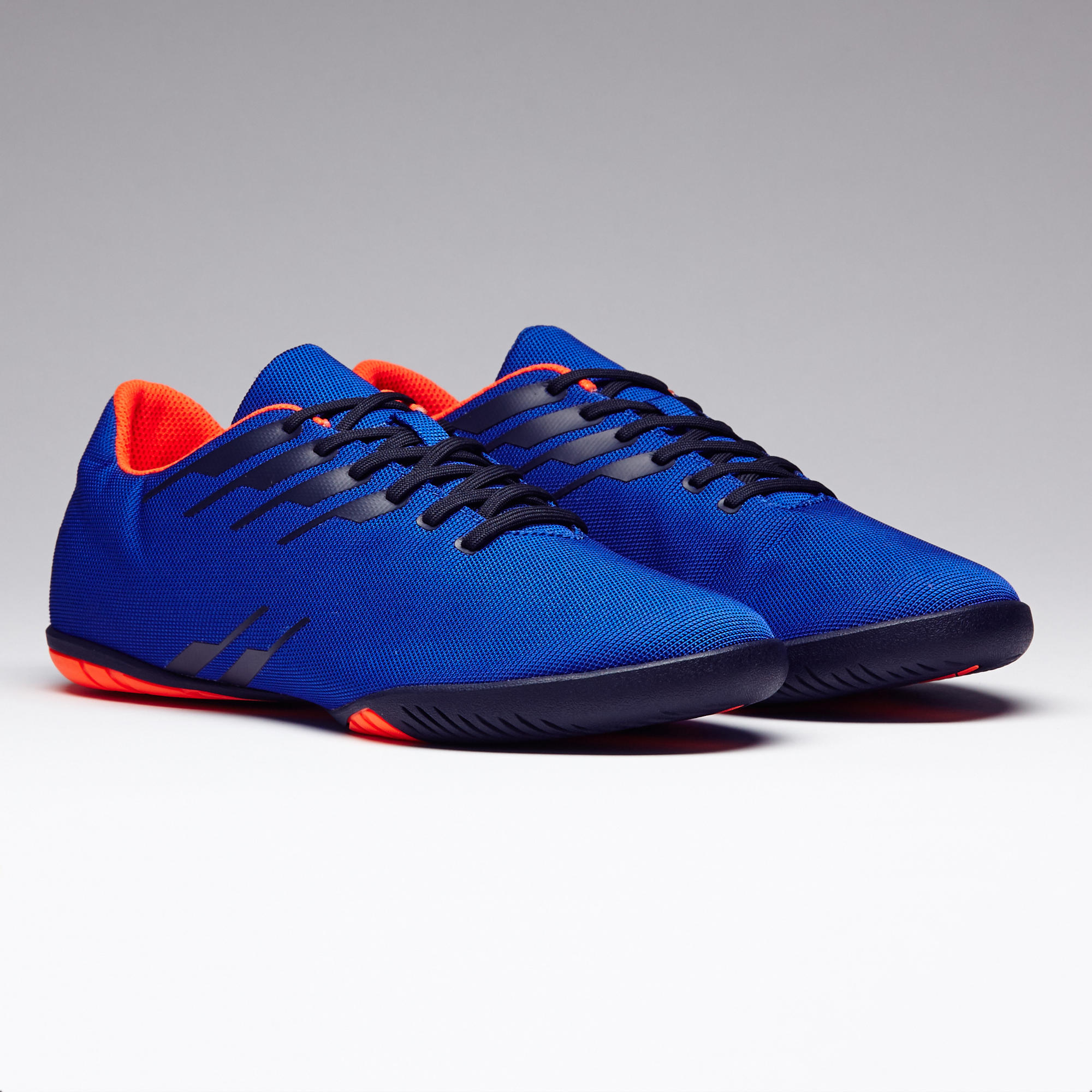 Tenis de fútbol sala adulto CLR 300 azul naranja - Decathlon
