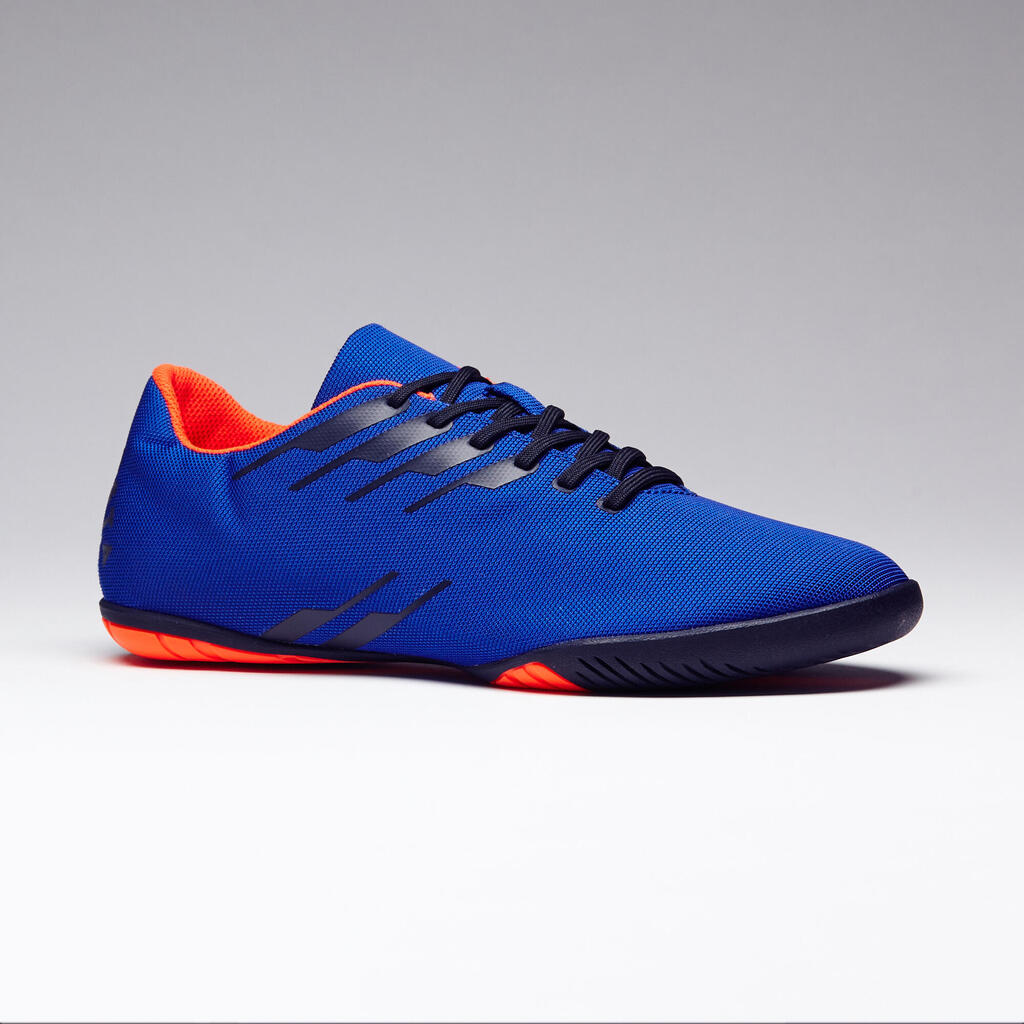 Hallenschuhe Futsal Fußball CLR 300 Erwachsene blau/orange