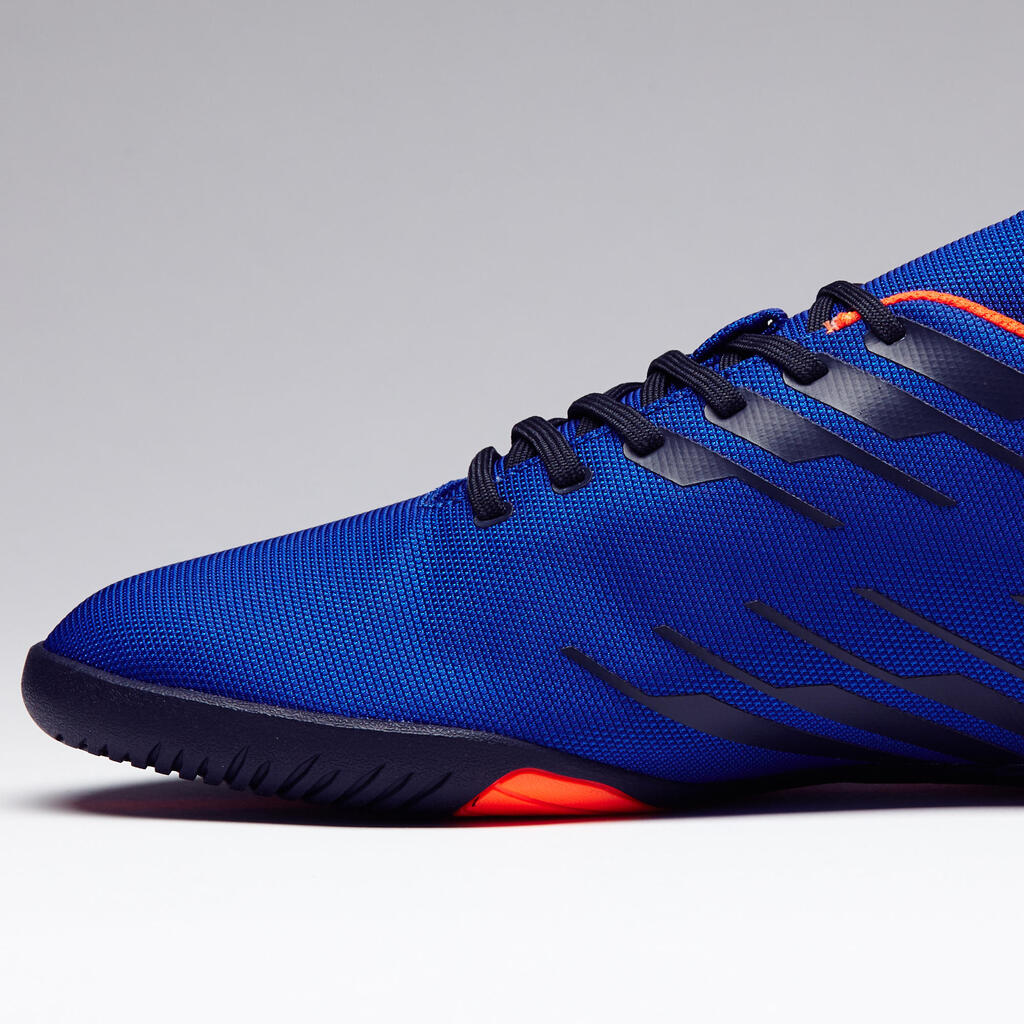 Hallenschuhe Futsal Fußball CLR 300 Erwachsene blau/orange