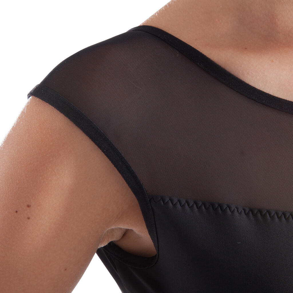Tanzbody Ballett Kurzarm Damen koralle