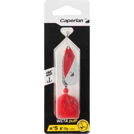 Predator Fishing Spinner Weta Puff #5 Red Head